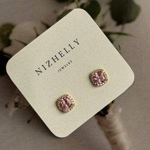 Сережки &ldquo;Pink Shine&rdquo; (golden) СЗ143 фото