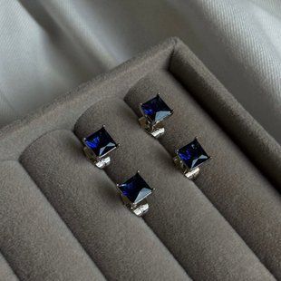 Сережки "Blue Crystal" СС298 фото